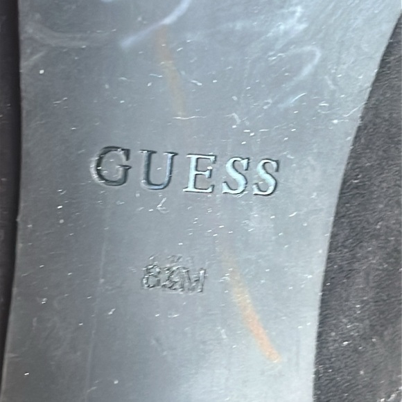 GUESS Indraz 2 Black Suede Shootie Bootie Heel Ankle Stiletto Size 8.5 - Picture 14 of 14